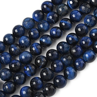 Grade B Natural Tiger Eye Beads Strands LS-G-F591-18-8mm-01-1