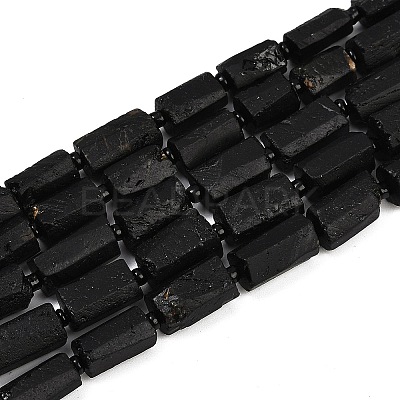 Natural Black Tourmaline Beads Strands G-F715-111-1