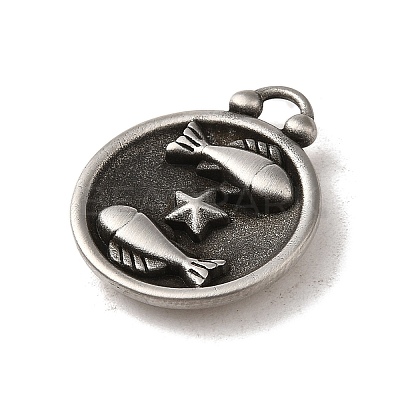 304 Stainless Steel Pendants STAS-L022-306AS-12-1