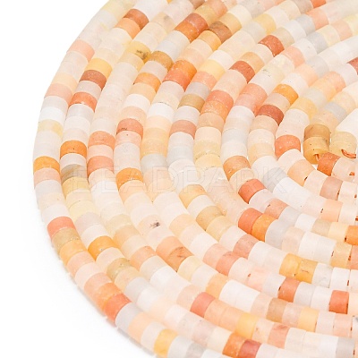 Natural Red Aventurine Beads Strands G-P575-B05-4x2mm-01-1