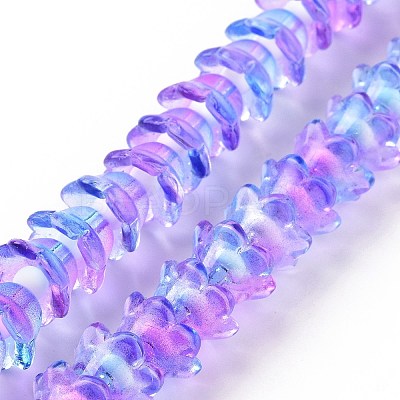 Transparent Glass Beads Strands LAMP-H061-01B-1