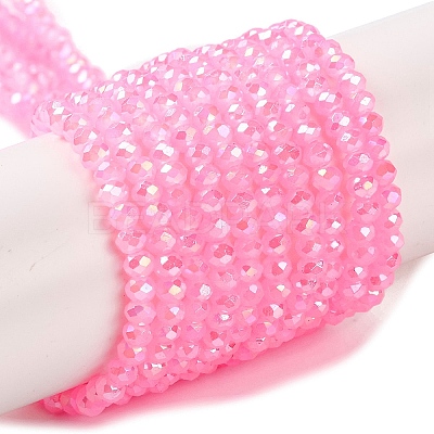 Baking Electroplate Glass Beads Strands X-DGLA-A039-J2MM-B09-1