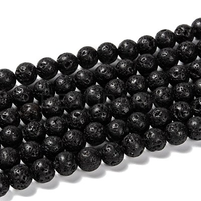 Natural Lava Rock Beads Strands X-G-M169-8mm-03-1