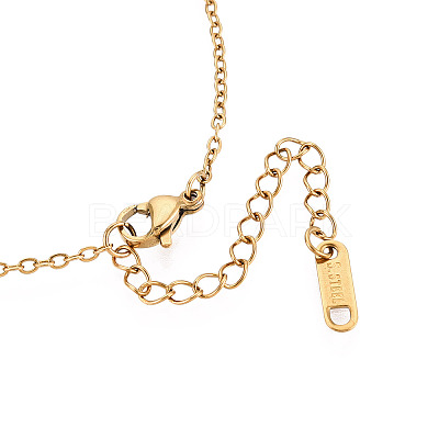 304 Stainless Steel Pendant Necklaces NJEW-T018-38G-1