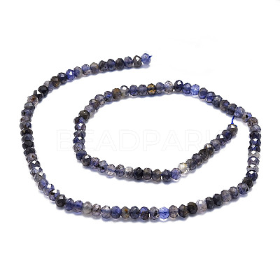 Natural Iolite Beads Strands G-E569-H13-6mm-1