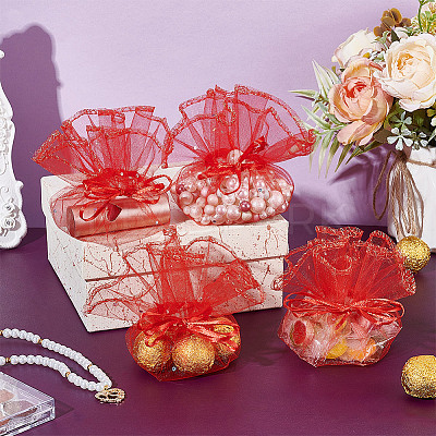 100Pcs Organza Bags ABAG-NB0002-12D-1