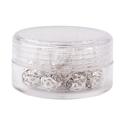 Brass Rhinestone Beads RB-JP0001-8mm-01S-1