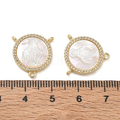 Brass Micro Pave Clear Cubic Zirconia Chandelier Component Links CU-CBA5585-03G-01-1