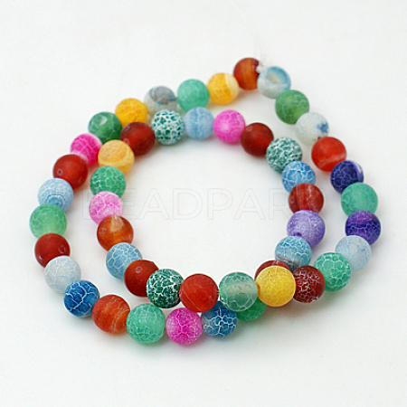 Natural Crackle Agate Beads Strands X-G-G055-12mm-9-1