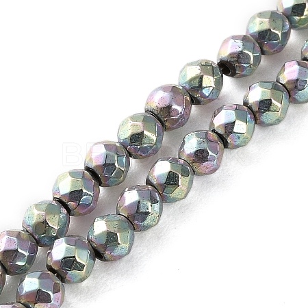Electroplated Synthetic Non-magnetic Hematite Beads Strands G-C248-D01-3mm-02-1