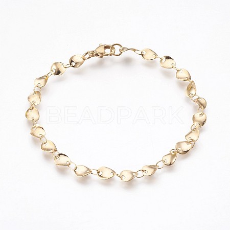 Ion Plating(IP) 304 Stainless Steel Chain Bracelets BJEW-P236-08G-1
