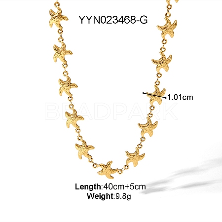 316L Surgical Stainless Steel Seashell Heart Link Chain Necklaces for Elegant European Style LS-BF6500-1-1