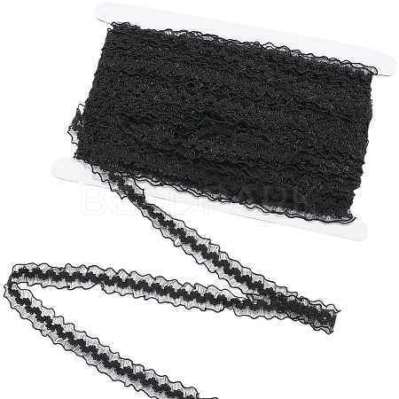 25M Nylon Elastic Pleated Lace Trim OCOR-CY0001-13B-1