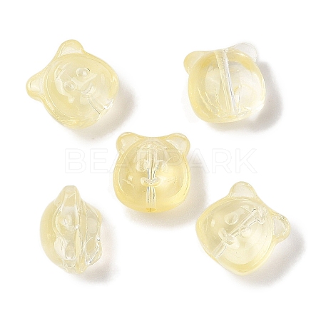 Transparent Spray Paint Glass Beads GLAA-Z011-01G-1