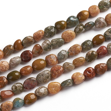 Natural Ocean Agate/Ocean Jasper Beads Strands G-D0002-B28-1