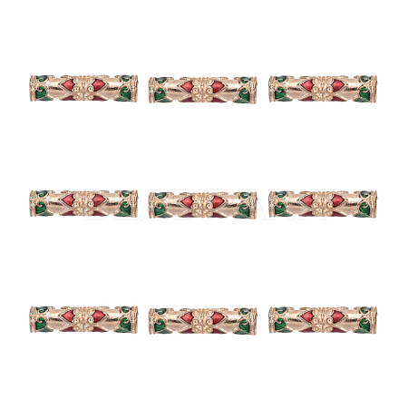 Chinese Style Alloy Enamel Beads X-ENAM-L015-02A-KCG-1