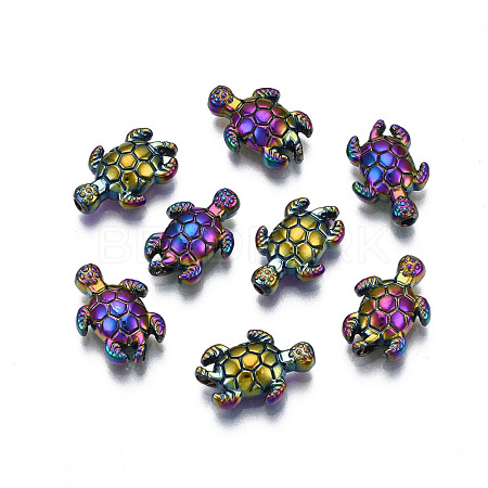 Rack Plating Rainbow Color Alloy Beads X-PALLOY-S180-333-1