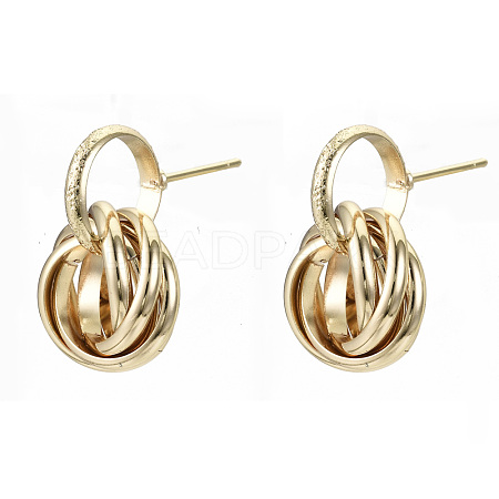 Brass Love Knot Earrings X-KK-S356-146G-NF-1