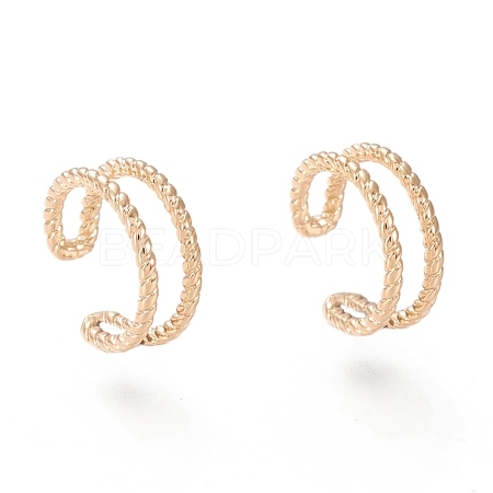 Brass Cuff Earrings EJEW-I249-18G-1