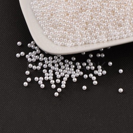 Imitation Pearl Acrylic Beads X-OACR-S011-2.5mm-Z9-1