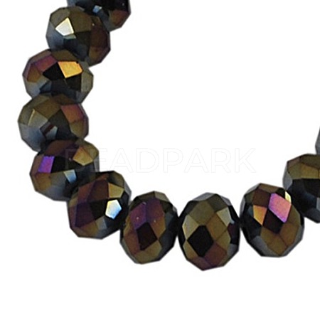 Electroplate Glass Beads Strands X-GR8MMY-07AB-1