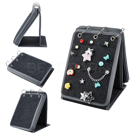 Felt Shoe Charms Collection Binder Calendar Book AJEW-WH0270-481-1