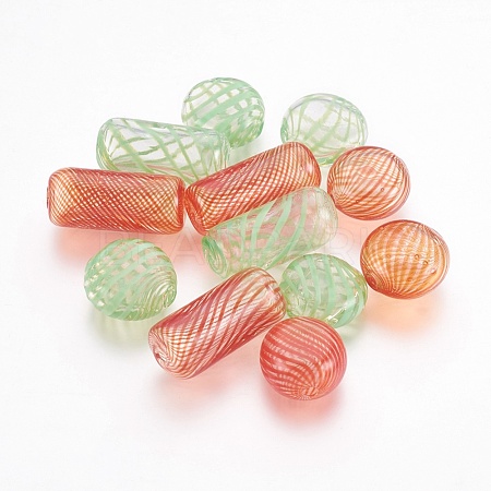 Handmade Blown Glass Beads BLOW-E002-03-1