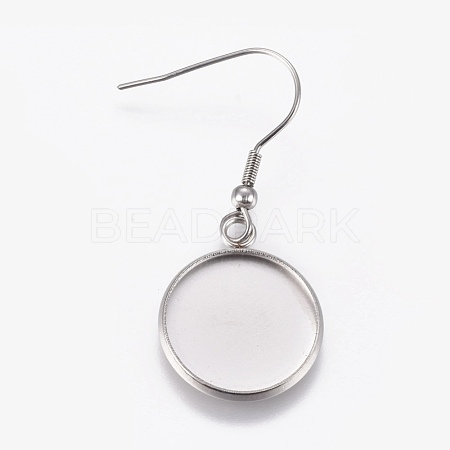 304 Stainless Steel Dangle Earrings EJEW-WH0001-A01-1