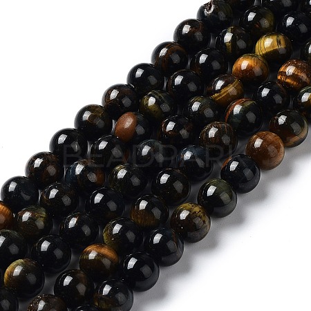 Natural Tiger Eye Dyed Beads Strands G-B046-06-1