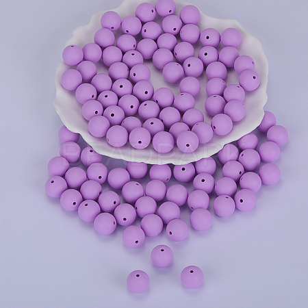 Round Silicone Focal Beads SI-JX0046A-98-1