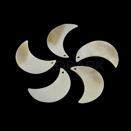 Moon Freshwater Shell Pendants SHEL-F001-12-1