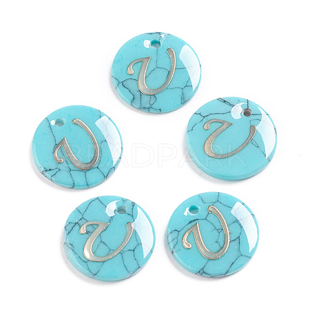 Synthetic Turquoise Charms G-L561-001U-1