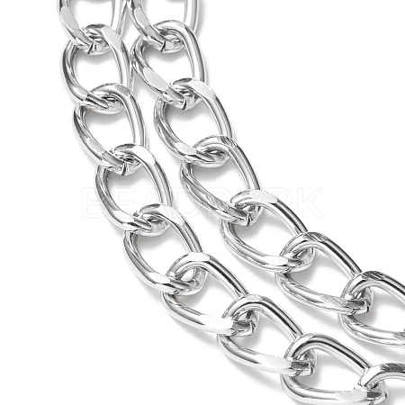 Aluminium Twisted Curb Chains CHA-YW0001-07S-1