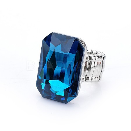 Alloy with Glass Finger Rings FS-WGA328D-02-1