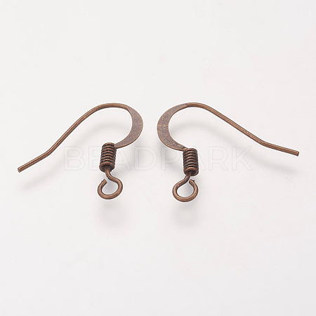 Brass French Earring Hooks KK-Q366-RC-NF-1