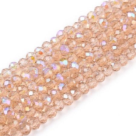 Electroplate Glass Beads Strands EGLA-A044-T1mm-L20-1
