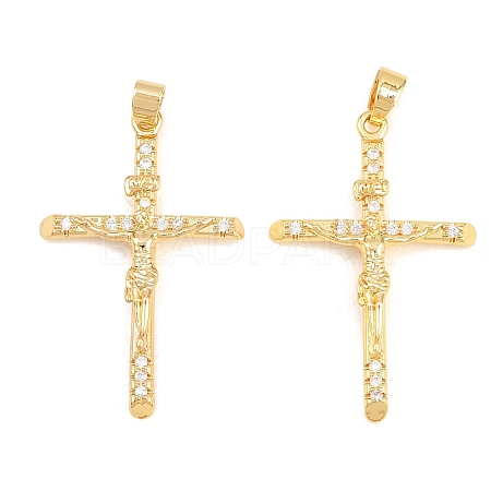 Easter Brass Micro Pave Clear Cubic Zirconia Pendants ZIRC-F148-14D-G-1