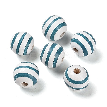 Natural Wood European Beads WOOD-S059-01B-1