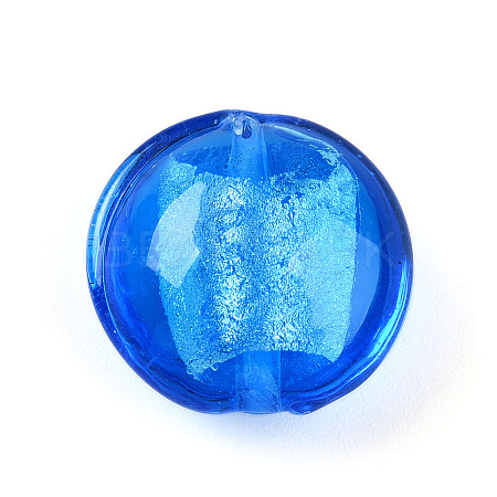 Handmade Silver Foil Glass Beads SLF15mmY-06-1