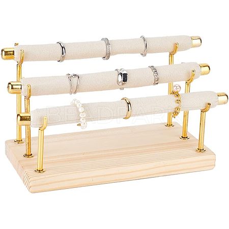 3-Tier Wood Detachable Ring Organizer Holder RDIS-WH0009-009-1