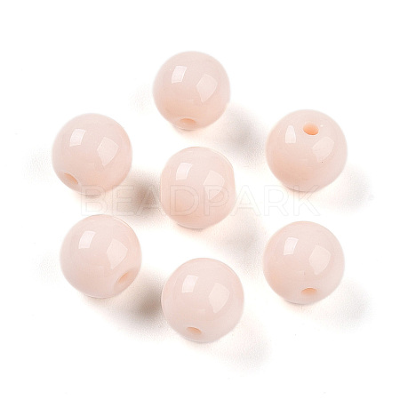 Opaque Solid Color Glass Beads GLAA-N007-8mm-A01-1