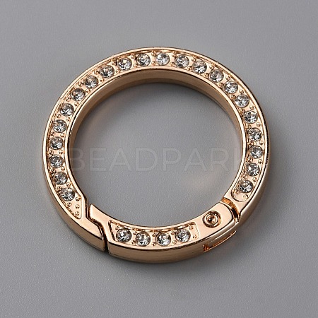 Alloy Crystal Rhinestone Spring Gate Rings FIND-WH0129-34B-KCG-1