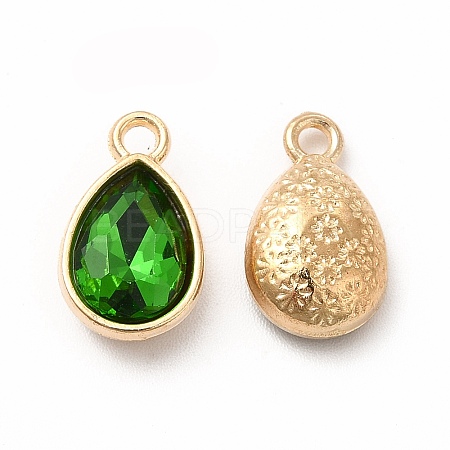 Faceted Glass Rhinestone Pendants GLAA-I051-A08-1