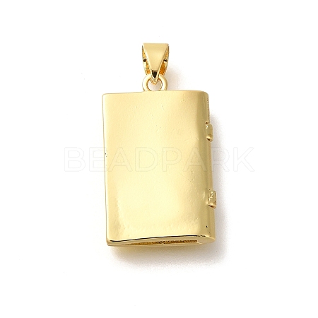 Rack Plating Brass Locket Pendants KK-Z086-49G-1