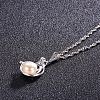 SHEGRACE Chic 925 Sterling Silver Freshwater Pearl Mermaid Pendant Necklace JN246A-2