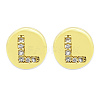 Brass Micro Pave Clear Cubic Zirconia Beads KK-T030-LA843-LX3-1
