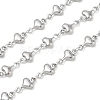 304 Stainless Steel Heart Link Chains CHS-N009-01A-P-1