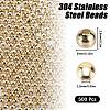 304 Stainless Steel Beads STAS-SC0006-92B-2
