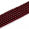 Baking Paint Pearlized Glass Pearl Bead Strands HY-N002-3mm-A13-2