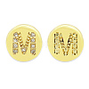 Brass Micro Pave Clear Cubic Zirconia Beads KK-T030-LA843-MX3-3